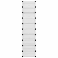 Schoenenrek 44x32x174 cm polypropeen transparant 3