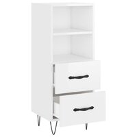 Dressoir 34,5x34x90 cm bewerkt hout hoogglans wit 5