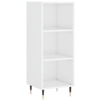 Dressoir 34,5x32,5x90 cm bewerkt hout hoogglans wit 2