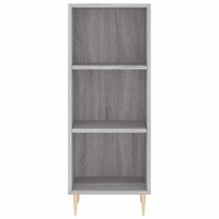 Dressoir 34,5x32,5x90 cm bewerkt hout grijs sonoma eikenkleurig 4