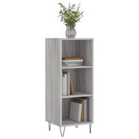 Dressoir 34,5x32,5x90 cm bewerkt hout grijs sonoma eikenkleurig 3