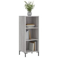 Dressoir 34,5x32,5x90 cm bewerkt hout grijs sonoma eikenkleurig 3