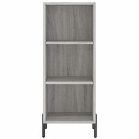 Dressoir 34,5x32,5x90 cm bewerkt hout grijs sonoma eikenkleurig 4