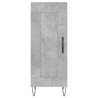 Dressoir 34,5x34x90 cm bewerkt hout betongrijs 5