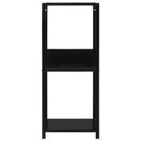 Boekenkast 33,5x39,6x79,7 cm bewerkt hout zwart 3