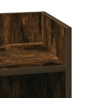 Bijzettafeltje met plank 25,5x27x60 cm gerookt eikenkleurig 7