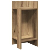 Bijzettafeltje met plank 25,5x27x60 cm artisanaal eikenkleur 2