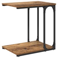 Bijzettafel met plank Oud hout 50 x 35 x 52 cm Bewerkt hout 7