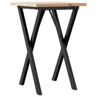 Eettafel X-frame 50x50x75,5 cm massief grenenhout en staal 6