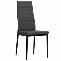 Eetkamerstoelen 2 st stof donkergrijs 2
