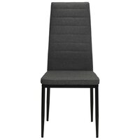 Eetkamerstoelen 2 st stof donkergrijs 3
