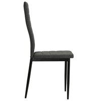 Eetkamerstoelen 2 st stof donkergrijs 4
