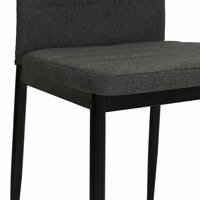 Eetkamerstoelen 2 st stof donkergrijs 6