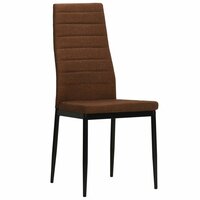 Eetkamerstoelen 2 st stof bruin 2