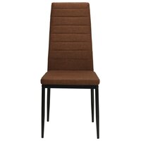 Eetkamerstoelen 2 st stof bruin 3