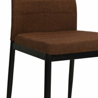 Eetkamerstoelen 2 st stof bruin 6