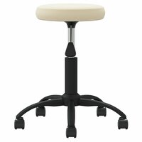 Eetkamerstoel fluweel cr&amp;egrave;mekleurig 3