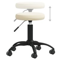 Eetkamerstoel fluweel cr&amp;egrave;mekleurig 4
