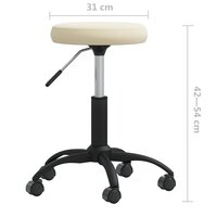 Eetkamerstoel fluweel cr&amp;egrave;mekleurig 6