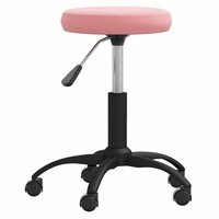 Eetkamerstoel fluweel roze 2