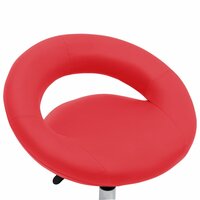 Eetkamerstoel draaibaar kunstleer rood 6