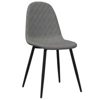 Eetkamerstoelen 2 st fluweel lichtgrijs 3