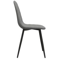 Eetkamerstoelen 2 st fluweel lichtgrijs 5