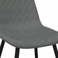 Eetkamerstoelen 2 st fluweel lichtgrijs 7