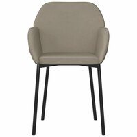 Eetkamerstoelen 2 st fluweel lichtgrijs 5