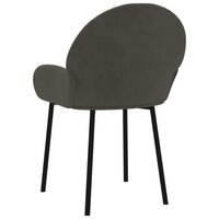 Eetkamerstoelen 2 st fluweel donkergrijs 6
