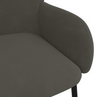 Eetkamerstoelen 2 st fluweel donkergrijs 7
