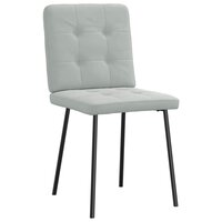 Eetkamerstoelen 2 st fluweel lichtgrijs 3