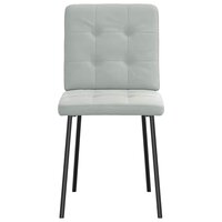 Eetkamerstoelen 2 st fluweel lichtgrijs 4