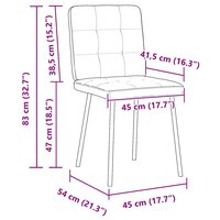 Eetkamerstoelen 2 st fluweel lichtgrijs 9
