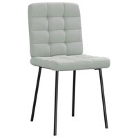 Eetkamerstoelen 2 st fluweel lichtgrijs 3