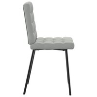 Eetkamerstoelen 2 st fluweel lichtgrijs 5