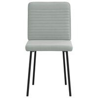 Eetkamerstoelen 2 st fluweel lichtgrijs 4