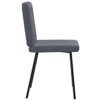 Eetkamerstoelen 2 st fluweel donkergrijs 5