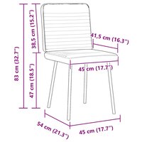 Eetkamerstoelen 2 st fluweel donkergrijs 9