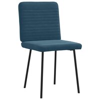 Eetkamerstoelen 2 st fluweel blauw 3