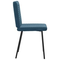 Eetkamerstoelen 2 st fluweel blauw 5