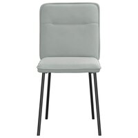 Eetkamerstoelen 2 st fluweel lichtgrijs 4