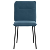 Eetkamerstoelen 2 st fluweel blauw 4