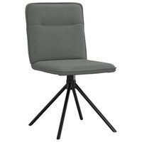 Eetkamerstoelen 2 st stof donkergrijs 3