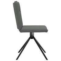 Eetkamerstoelen 2 st stof donkergrijs 5