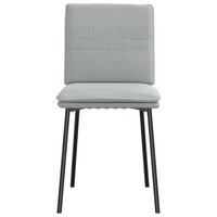 Eetkamerstoelen 2 st fluweel lichtgrijs 4
