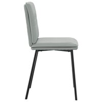 Eetkamerstoelen 2 st fluweel lichtgrijs 5