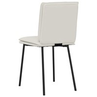Eetkamerstoelen 2 st fluweel cr&amp;egrave;mekleurig 6