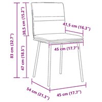 Eetkamerstoelen 2 st fluweel cr&amp;egrave;mekleurig 9