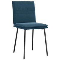 Eetkamerstoelen 2 st fluweel blauw 3